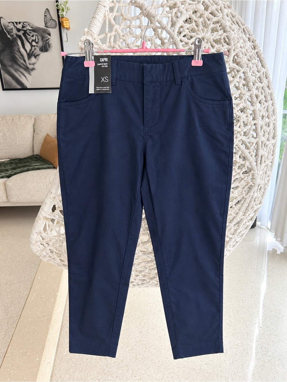 Collection Navy Cropped Stretch Jeans - XS